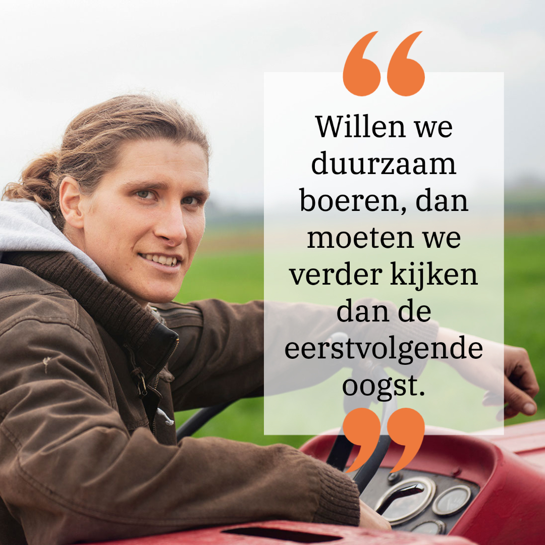 Citaat van Jarno over duurzaam boeren