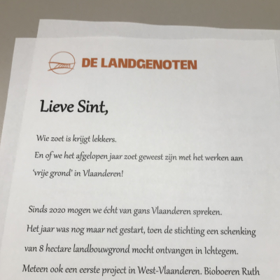 brief aan Sint