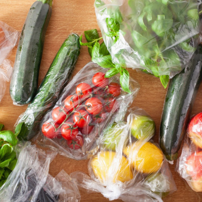 groenten in plastic