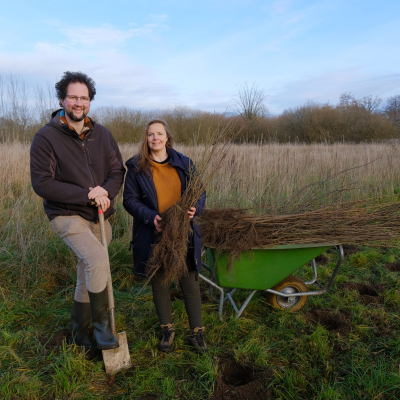Tamara Van Aelst samen met Dries Martens van Regionaal Landschap. 